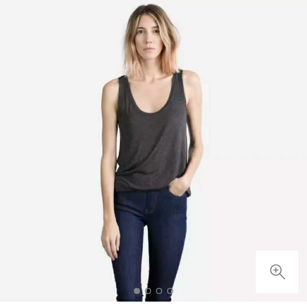 Everlane Ryan Tank, Large, Grey